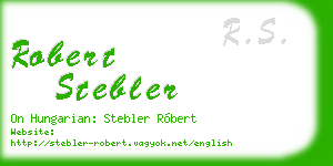 robert stebler business card